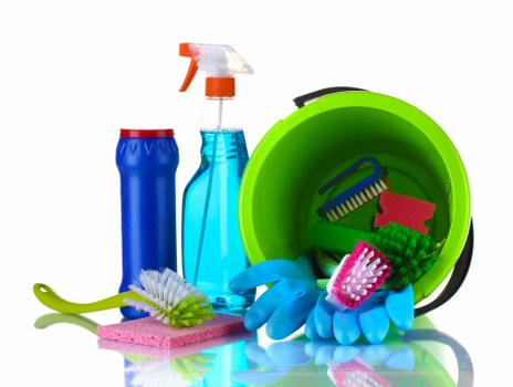 Carpet cleaning team in Camden Town sorting recyclable packaging and equipment