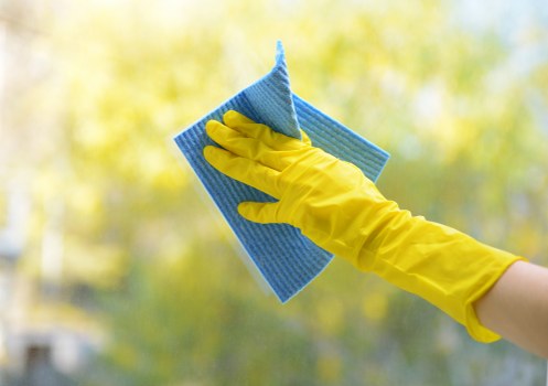Careful cleaning of delicate fabric surfaces